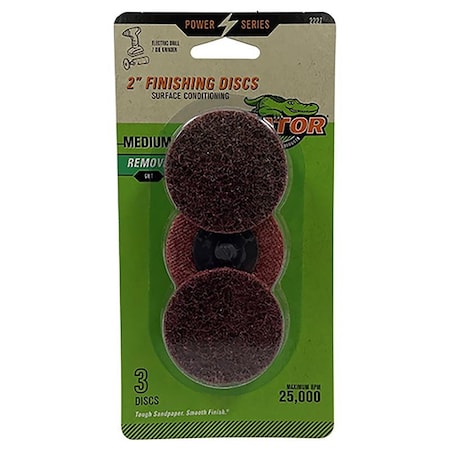 Gator Gator Power Series 2 in. Zirconia Aluminum Oxide Twist and Lock Surface Conditioning Disc 80 Grit Me 2227